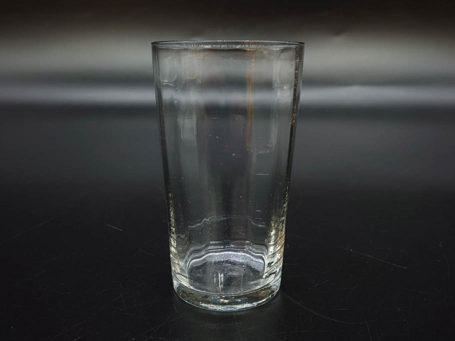 戦前　当時物　ガラス　切子　エナメル　グラス　どこか懐かしさを感じるコップなど5点セット(花、小物入れ、硝子、和ガラス)(R-082934)
