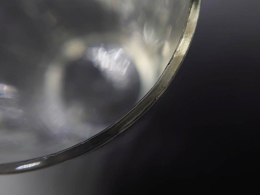 戦前　当時物　ガラス　切子　エナメル　グラス　どこか懐かしさを感じるコップなど5点セット(花、小物入れ、硝子、和ガラス)(R-082934)