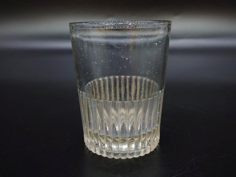 戦前　当時物　ガラス　切子　エナメル　グラス　どこか懐かしさを感じるコップなど5点セット(花、小物入れ、硝子、和ガラス)(R-082934)