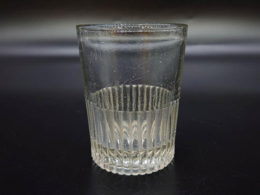 戦前　当時物　ガラス　切子　エナメル　グラス　どこか懐かしさを感じるコップなど5点セット(花、小物入れ、硝子、和ガラス)(R-082934)