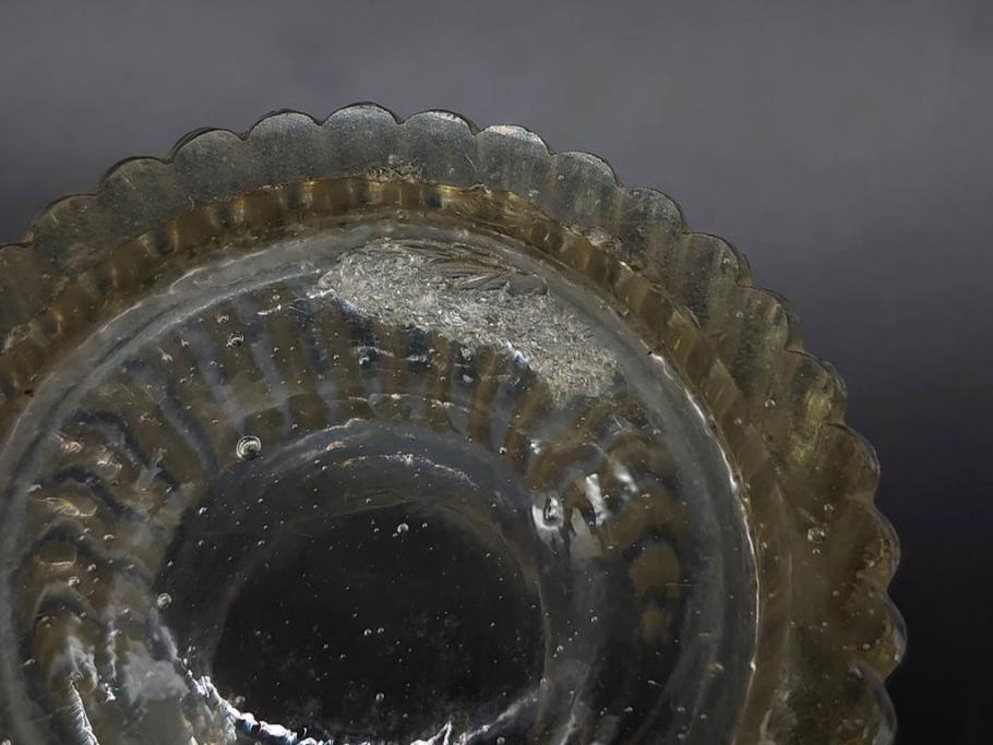 戦前　当時物　ガラス　切子　エナメル　グラス　どこか懐かしさを感じるコップなど5点セット(花、小物入れ、硝子、和ガラス)(R-082934)