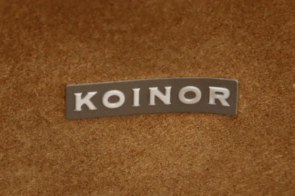 中古　美品　KOINOR(コイノール)　本革(レザー)　ヴィンテージ加工　洗練されたデザインが素敵なコーナーソファ(2人掛けソファ、3人掛けソファ、長椅子、カウチソファ、ビンテージ加工)(定価約100万円)(R-081453)