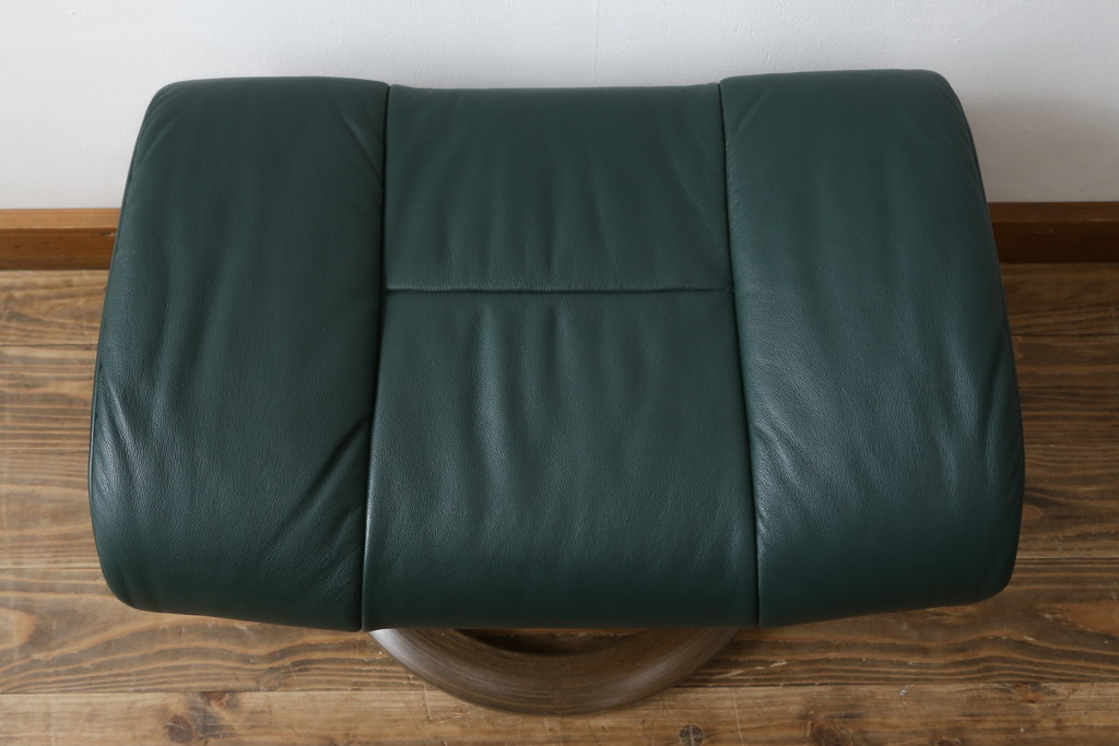 中古　EKORNES(エコーネス)　本革(レザー)　オットマン付き　ロングセラー!!一番人気のストレスレス レノ クラシック(S)(アームチェア、リクライニングチェア、椅子、一人掛けソファ、1Pソファ)(定価約45万円)(R-081615)