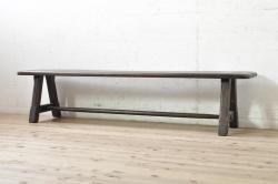 中古　飛騨産業　PROVINCIAL(プロヴィンシャル・プロビンシャル)　素朴な風合いが温かみのあるトリッスルベンチ(長椅子、板座チェア、ダイニングベンチ、飾り台)(定価約24万円)(R-074014)