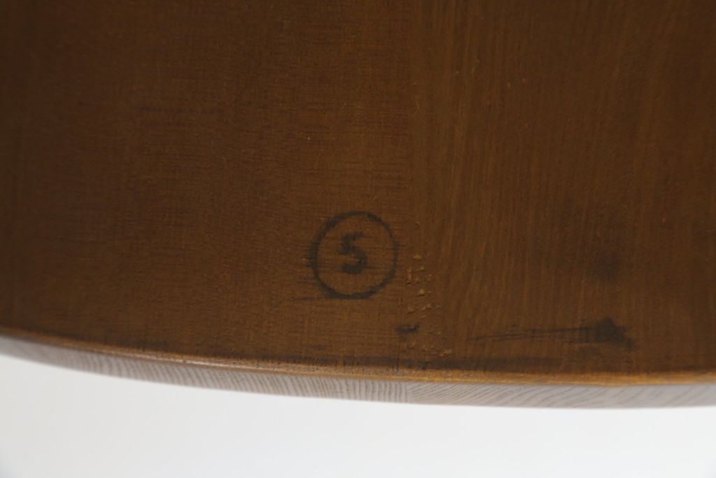 中古　美品　イギリス　ERCOL(アーコール)　落ち着いた色合いのボタニカル柄が印象的なクッション付きロッキングチェア(揺り椅子、イス、アームチェア)(R-060419)