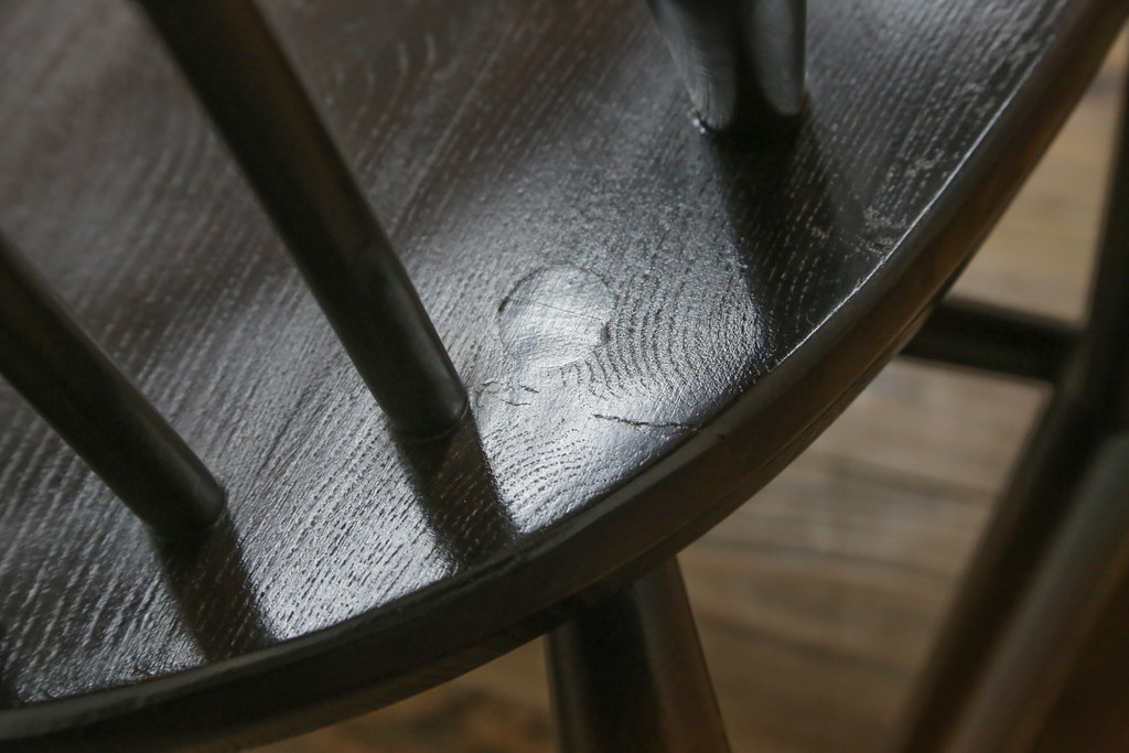 中古　美品　イギリス　ERCOL(アーコール)　落ち着いた色合いのボタニカル柄が印象的なクッション付きロッキングチェア(揺り椅子、イス、アームチェア)(R-060419)