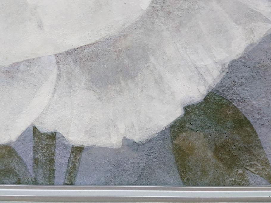 真作　山下邦雄　「牡丹」　6F(6号)　日本画(ぼたん、花、共シール、絵画、額装、箱付き)(R-076743)