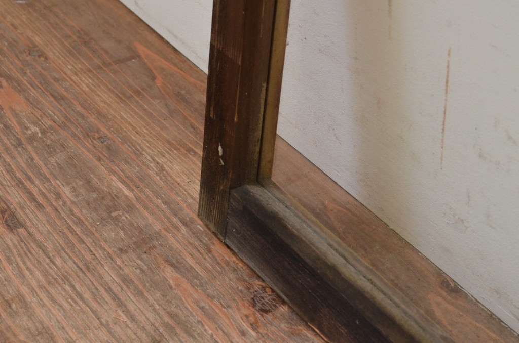 アンティーク建具　どこか懐かしい雰囲気を醸し出すガラス欄間2枚セット(明り取り、明かり取り)(R-069580)