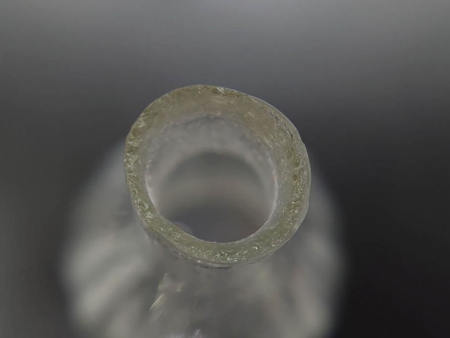 大正～昭和初期　ニッキ水瓶　時代を重ねた味わいあるガラス瓶7点セット(ラムネ瓶、硝子、ビン、花器、花生、花入、フラワーベース、一輪挿し)(R-082972)