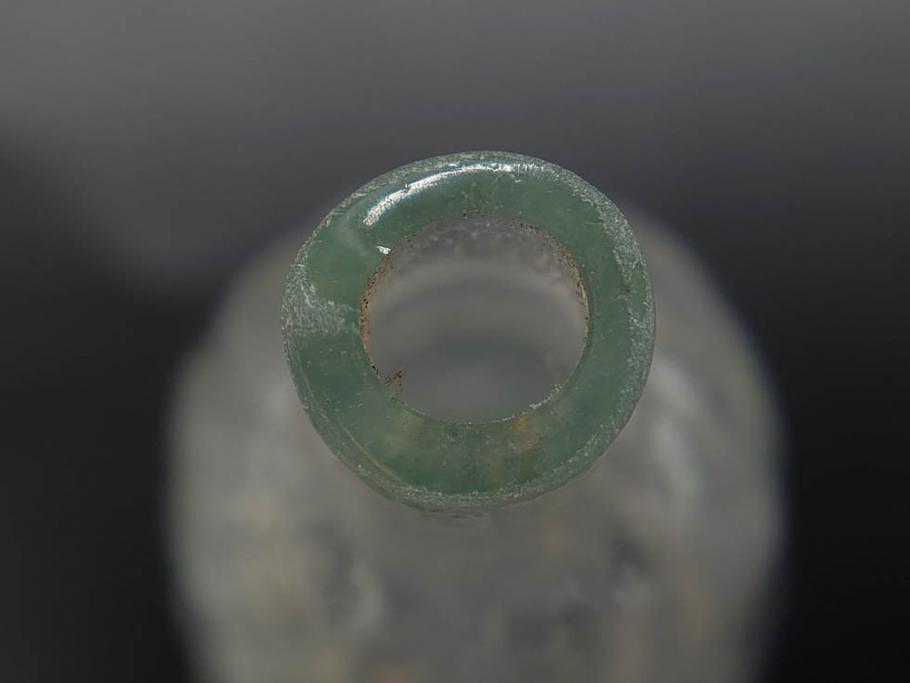 大正～昭和初期　ニッキ水瓶　時代を重ねた味わいあるガラス瓶7点セット(ラムネ瓶、硝子、ビン、花器、花生、花入、フラワーベース、一輪挿し)(R-082972)