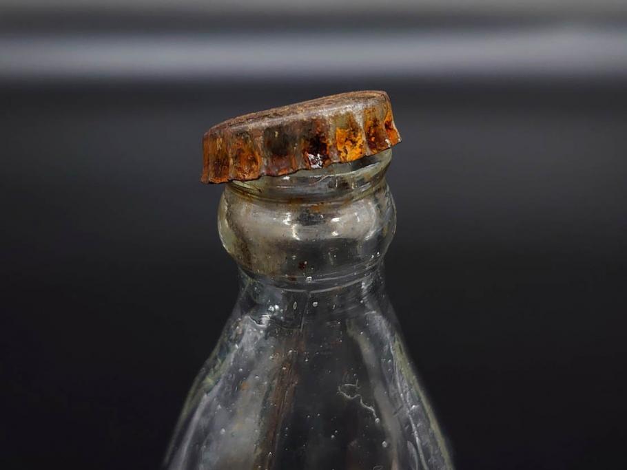 大正～昭和初期　ニッキ水瓶　時代を重ねた味わいあるガラス瓶7点セット(ラムネ瓶、硝子、ビン、花器、花生、花入、フラワーベース、一輪挿し)(R-082972)
