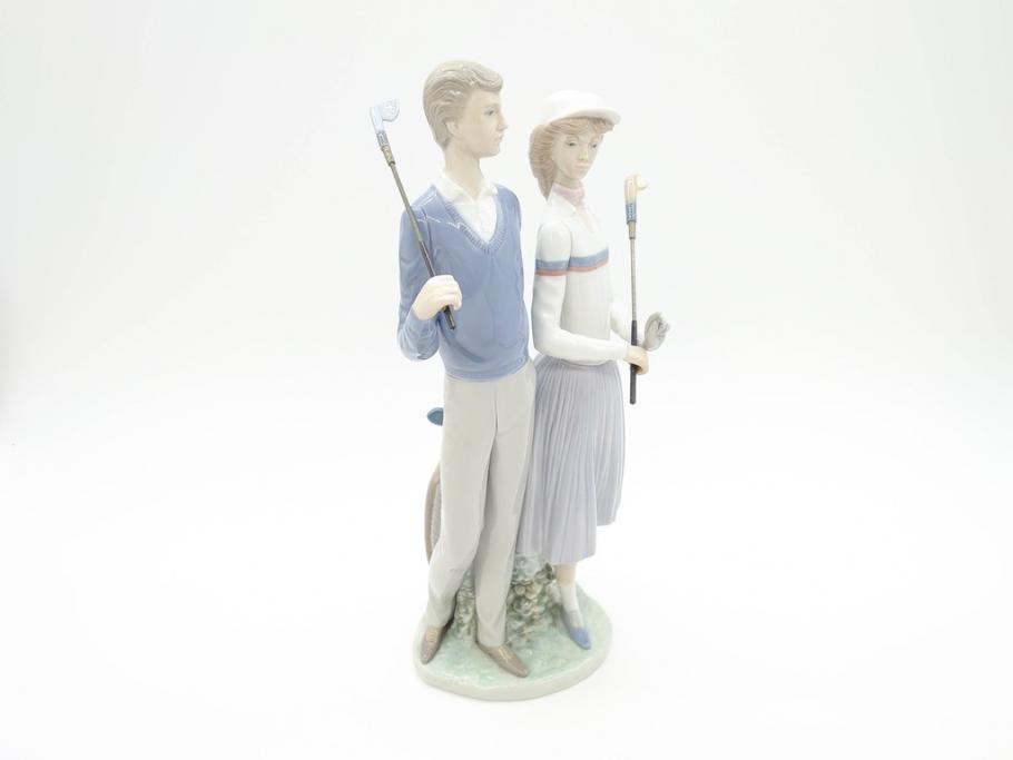 スペイン リヤドロ LLADRO ゴルフのカップル 躍動感溢れる造りが素敵な