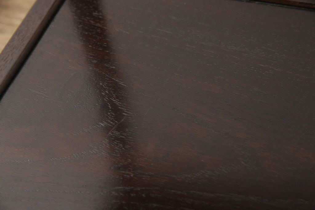 和製アンティーク　時代物　シンプルなつくりが品の良さを高めるカリン材製飾り棚(茶棚、収納棚、花梨材)(R-049459)