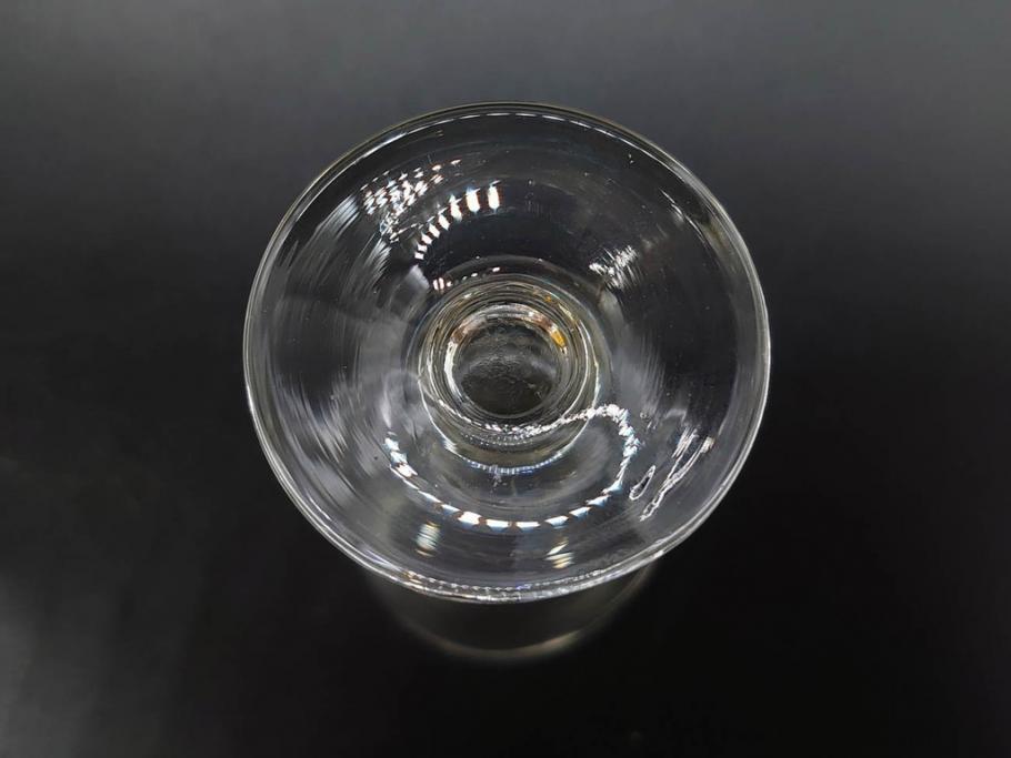昭和初期～中期　切子　様々なデザインが楽しめるグラス9点セット(カクテル、ワイン、リキュール、バラ、薔薇、花、葡萄、ぶどう、和ガラス、硝子、酒器、酒杯)(R-082973)