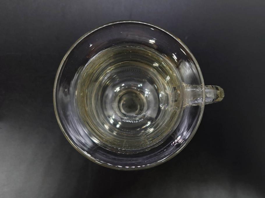 戦前　当時物　切子　アイスクリーム　氷コップ　レトロな雰囲気漂うグラスなど6点セット(デザートカップ、ミニボウル、深皿、小鉢、硝子、ガラス)(R-082938)