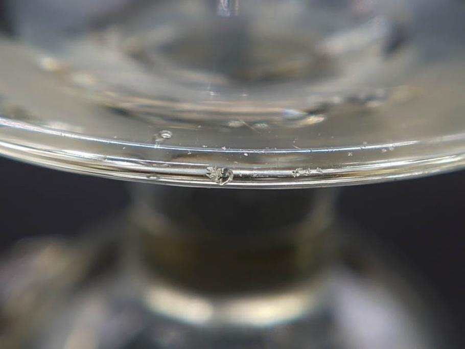 戦前　当時物　切子　アイスクリーム　氷コップ　レトロな雰囲気漂うグラスなど6点セット(デザートカップ、ミニボウル、深皿、小鉢、硝子、ガラス)(R-082938)