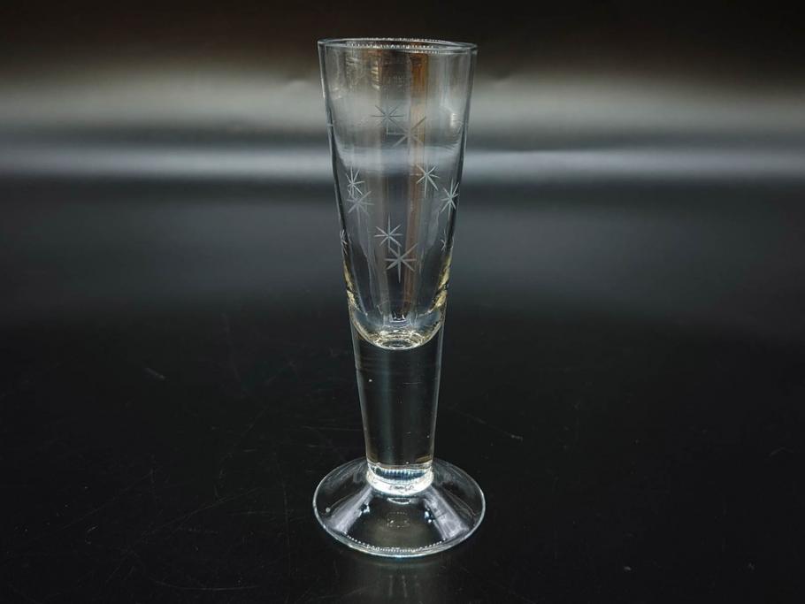 戦前　当時物　切子　アイスクリーム　氷コップ　レトロな雰囲気漂うグラスなど6点セット(デザートカップ、ミニボウル、深皿、小鉢、硝子、ガラス)(R-082938)