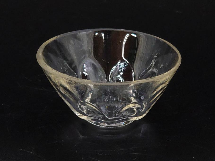 戦前　当時物　切子　アイスクリーム　氷コップ　レトロな雰囲気漂うグラスなど6点セット(デザートカップ、ミニボウル、深皿、小鉢、硝子、ガラス)(R-082938)