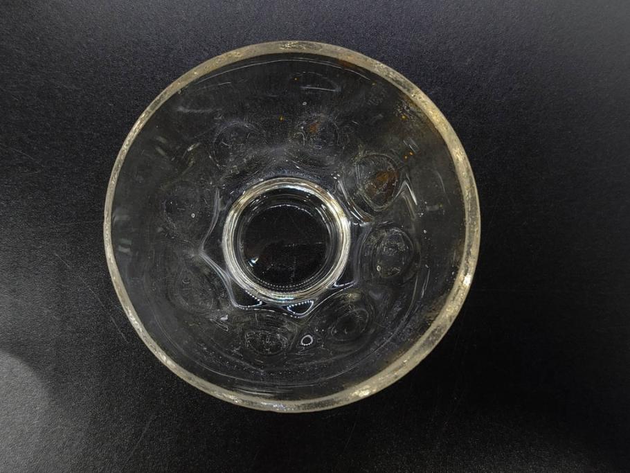 戦前　当時物　切子　アイスクリーム　氷コップ　レトロな雰囲気漂うグラスなど6点セット(デザートカップ、ミニボウル、深皿、小鉢、硝子、ガラス)(R-082938)