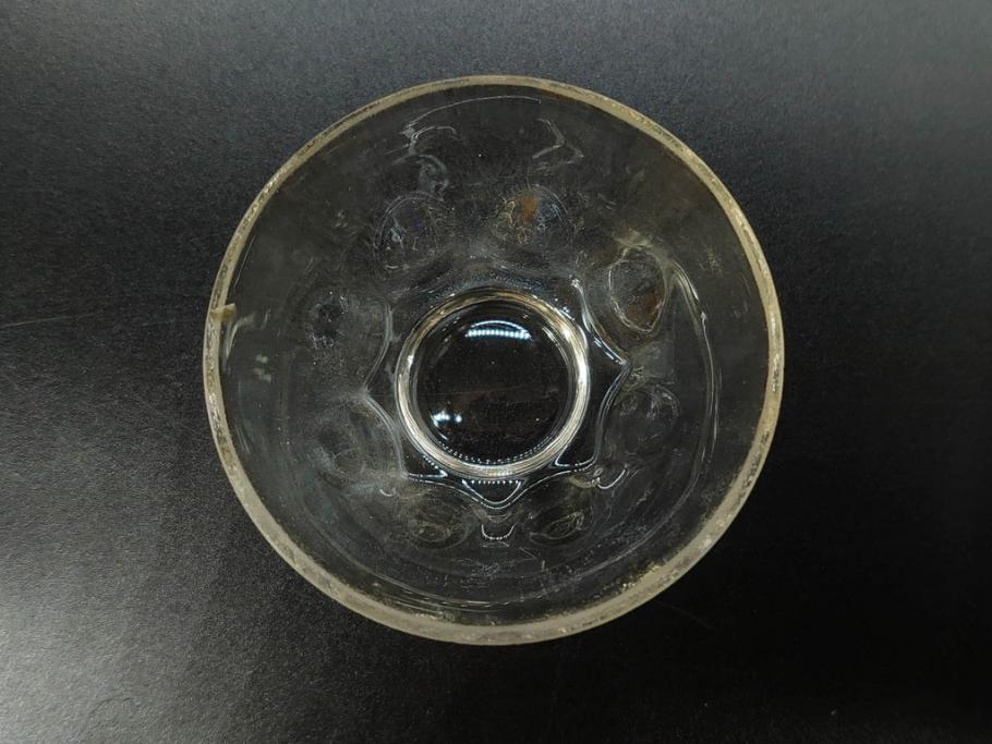 戦前　当時物　切子　アイスクリーム　氷コップ　レトロな雰囲気漂うグラスなど6点セット(デザートカップ、ミニボウル、深皿、小鉢、硝子、ガラス)(R-082938)