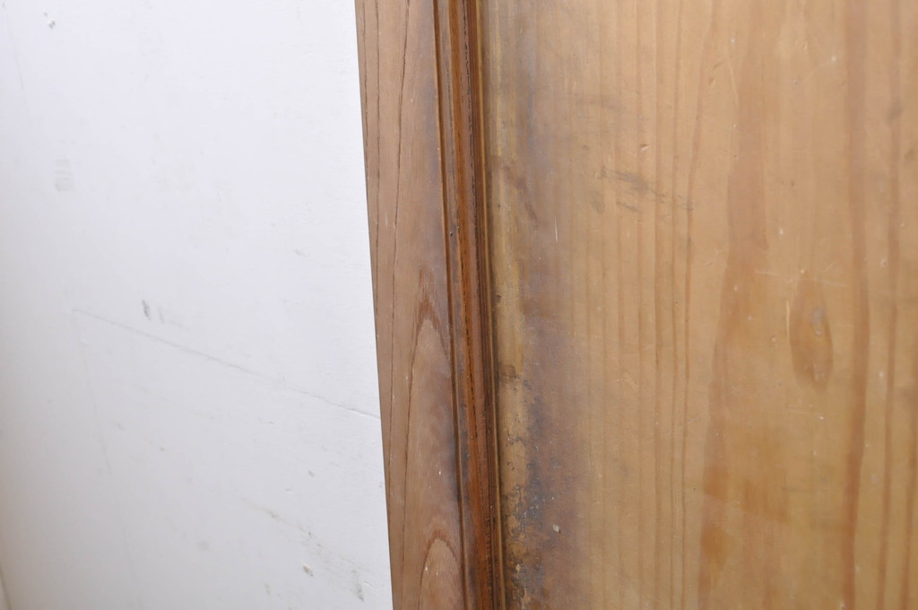 アンティーク建具　総欅(ケヤキ)材　枠欅(ケヤキ)材、板ヒノキ材　落ち着いた和の雰囲気を醸し出す蔵戸1枚(引き戸、玄関戸)(R-069023)