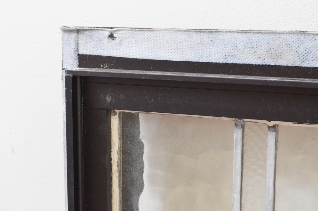 アンティーク建具　レトロな空間作りにおすすめなステンドグラス窓1枚(引き戸、ガラス戸、ガラス窓、ガラス扉、FIX、フィックス、嵌め殺し)(R-069598)