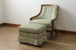 中古　美品　高級ブランド家具　CLイタリア(CLItalia)社　気品あふれる優雅なデザインが魅力のダイニングチェア(サロンチェア、ハイバックチェア、椅子、イス)(定価約55万円)(R-066587)
