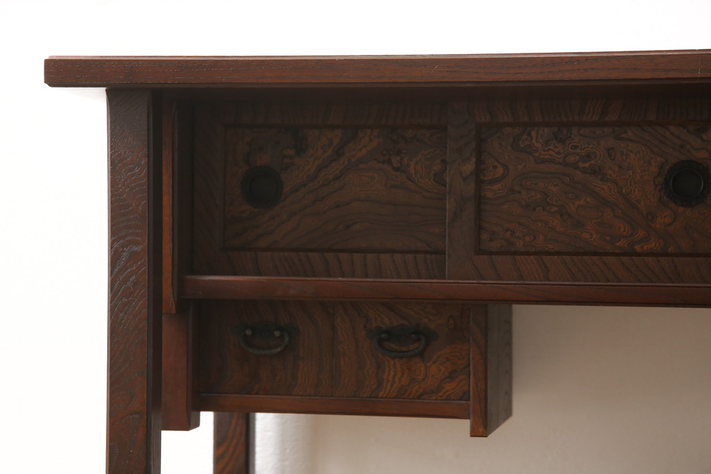 和製ビンテージ　民芸家具　ケヤキ材　大人の和の空間づくりに取り入れたい上質な飾り棚(茶棚、戸棚、ヴィンテージ)(R-055772)