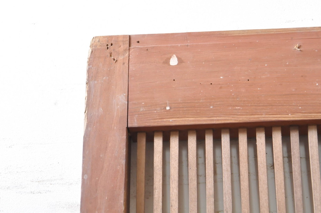 アンティーク建具　和の風情が感じられる杉材の素朴な蔵戸1枚(引き戸、玄関戸)(R-069234)