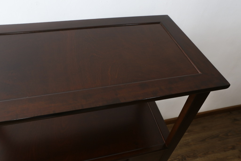 中古　松本民芸家具　#506型　シックな色合いと上品な佇まいが魅力の朝鮮棚(飾り棚、収納棚、戸棚、茶棚)(定価約23万円)(R-073707)