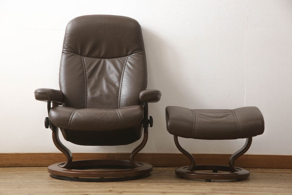 中古 美品 本革 EKORNES(エコーネス) コンサルシリーズ