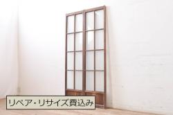 アンティーク建具　凝ったデザインの組子が目を惹く組子欄間1枚(明り取り、明かり取り)(R-069304)