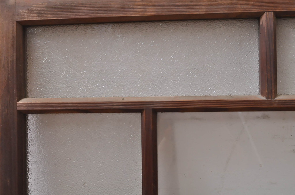 アンティーク建具　大正ロマン　ノスタルジックな雰囲気を醸し出すガラス窓2枚セット(引き戸、ガラス戸)(R-069215)