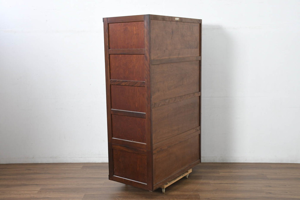 中古　美品　松本民芸家具　D型洋服タンス　引き出しが2杯付いたワードローブ(洋服タンス、衣装タンス)(定価約58万円)(R-082665)