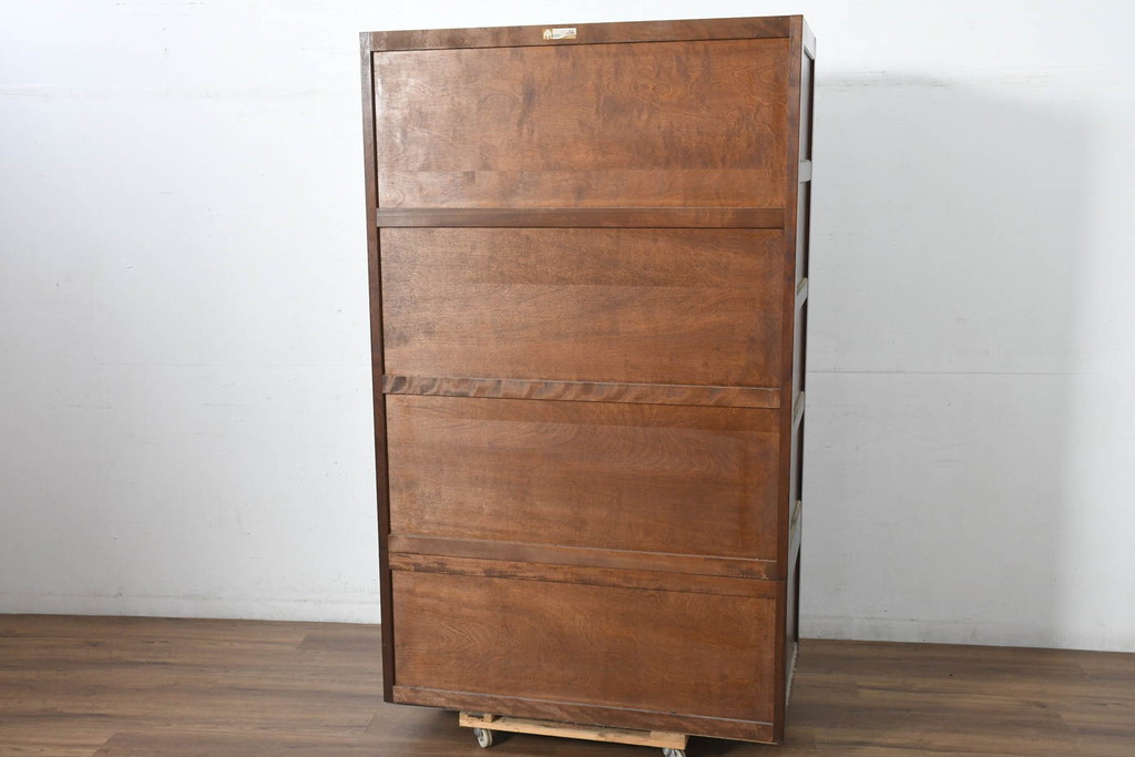 中古　美品　松本民芸家具　D型洋服タンス　引き出しが2杯付いたワードローブ(洋服タンス、衣装タンス)(定価約58万円)(R-082665)