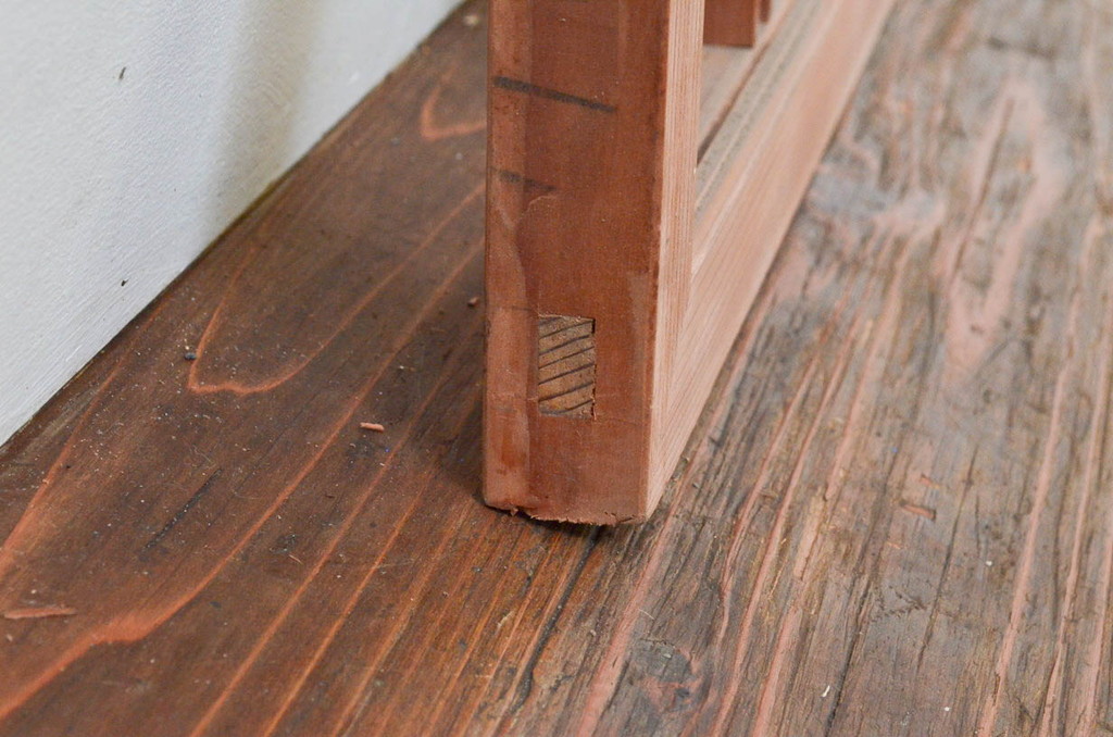 アンティーク建具　明るい木色が上品で優しい雰囲気を醸し出すガラス欄間1枚(明り取り、明かり取り)(R-074283)