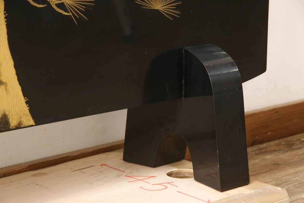 中古　美品　輪島塗り　和の風情あふれる衝立て(仕切り、パーテーション、つい立て)(R-062072)