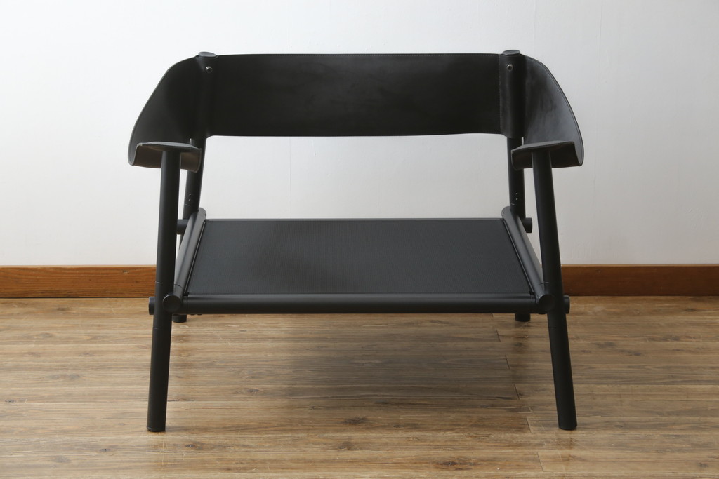 中古　アスプルンド(ASPLUND)取り扱い　emu(エミュー)　TERRAMARE(テラマーレ)　1P SOFA　シックでスタイリッシュなデザインが目を惹く1人掛けソファ(一人掛け、アームチェア、椅子、イス)(R-078580)