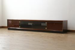 中古　カリモク家具(karimoku)　domani(ドマーニ)　Forza(フォルザ)シリーズ　堂々とした佇まいが魅力的なシアターボード(テレビ台、テレビボード、リビングボード、ローボード、収納棚、戸棚)(定価約73万円)(R-074937)
