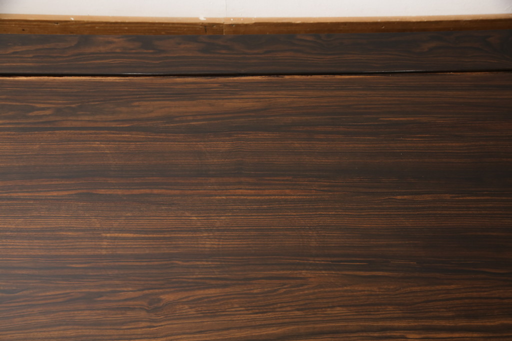 和製ビンテージ　最高級　総縞黒檀材(シマコクタン)　杢目の素晴らしい座卓(ローテーブル、センターテーブル、ヴィンテージ)(R-058410)