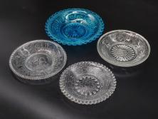 明治期　伊万里焼　錦手　金襴手　染錦　二重角富　金彩　色絵　桃図　5.8寸皿　約17.5cm　煌びやかで豪華な絵付けの深皿3枚セット(五寸八分、和皿、中皿、和食器)(R-061881)