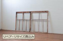 アンティーク建具　総欅(ケヤキ)材　重厚感のある佇まいが魅力の蔵戸1枚(玄関戸、引き戸)(R-068917)