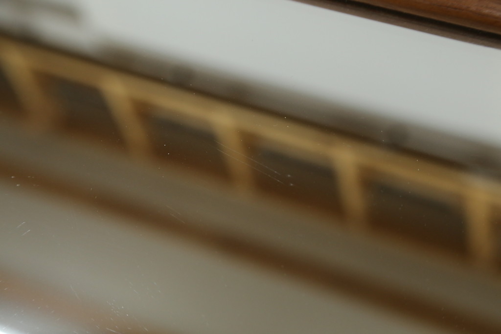 北欧ビンテージ　スウェーデン　GLAS-MASTER(グラスマスター)社　チーク材　木のぬくもりを感じる色味が素敵なウォールミラー(姿見、壁掛け鏡、ヴィンテージ)(R-080802)