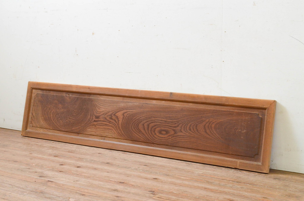 アンティーク建具　欅(ケヤキ)材一枚板　味のある木目が魅力的な欄間1枚(明り取り、明かり取り)(R-069319)