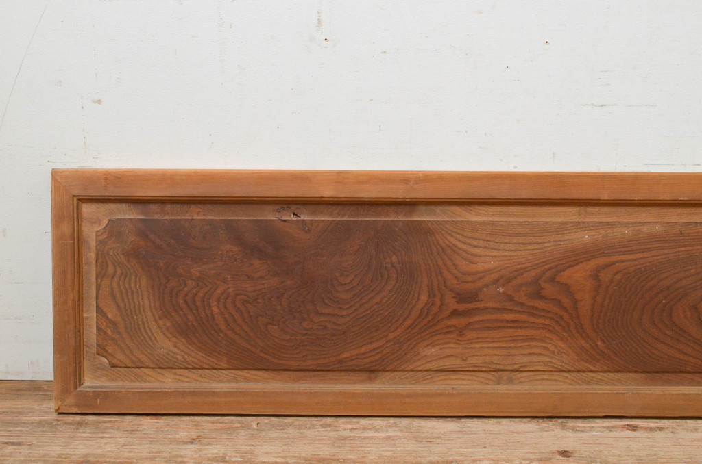 アンティーク建具　欅(ケヤキ)材一枚板　味のある木目が魅力的な欄間1枚(明り取り、明かり取り)(R-069319)