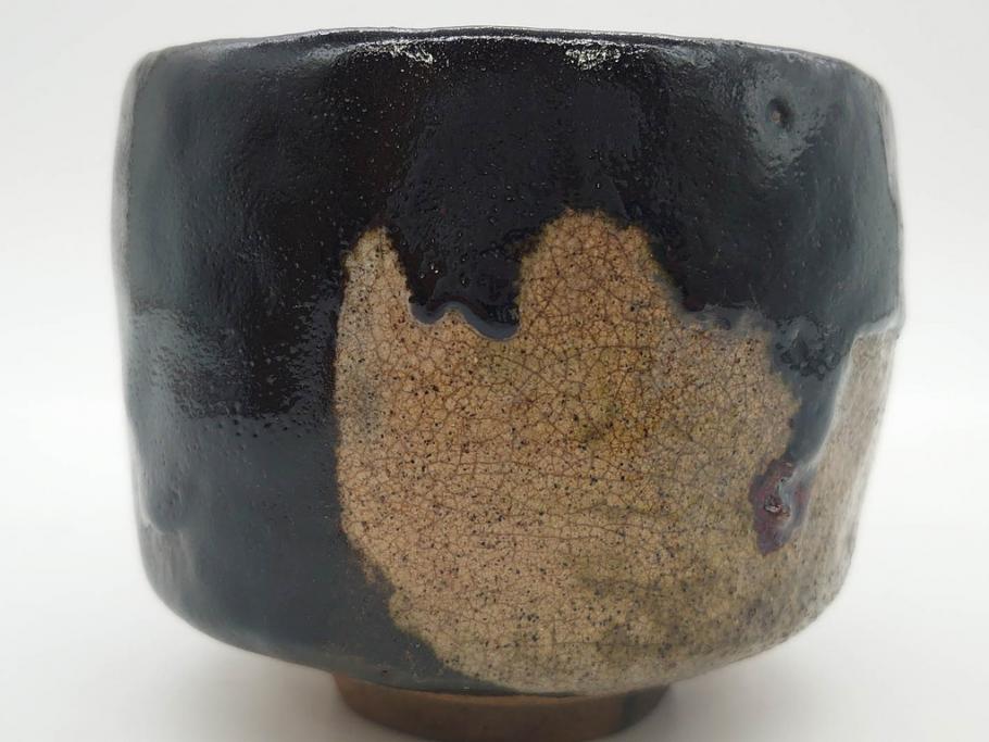 大樋焼　大樋平六(開発文七?)　3.7寸　上品な和の雰囲気を醸し出す茶碗(抹茶碗、茶道具、茶器、三寸七分、和食器、共箱付き)(R-083045)