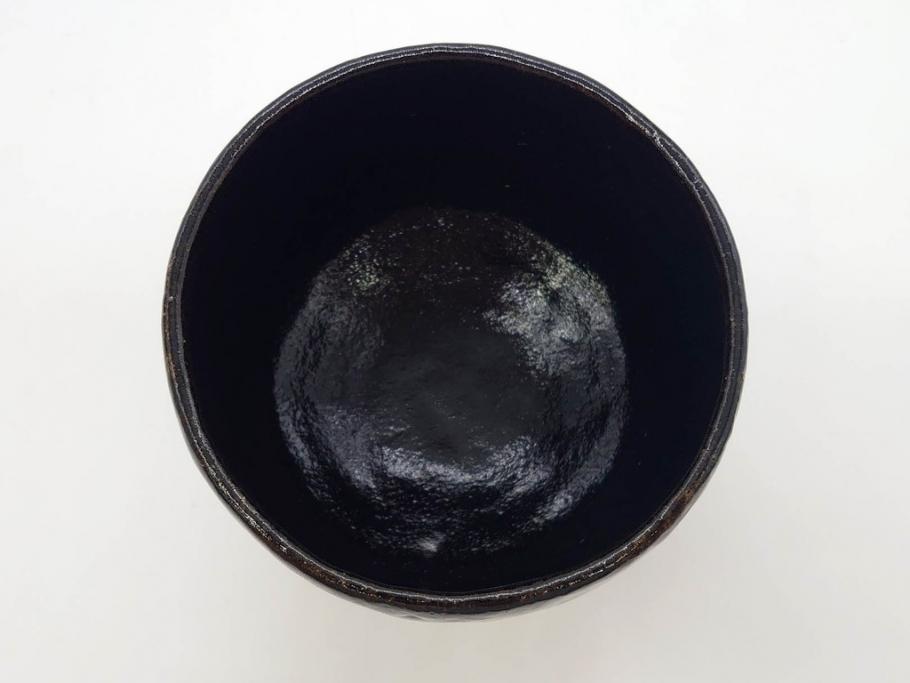 大樋焼　大樋平六(開発文七?)　3.7寸　上品な和の雰囲気を醸し出す茶碗(抹茶碗、茶道具、茶器、三寸七分、和食器、共箱付き)(R-083045)