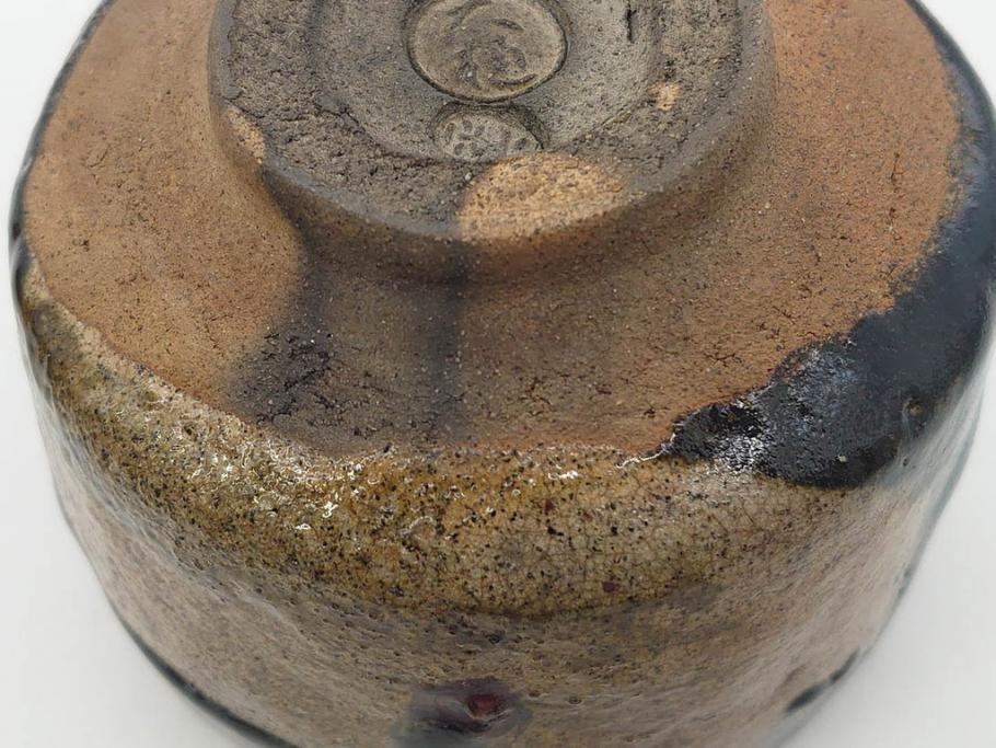 大樋焼　大樋平六(開発文七?)　3.7寸　上品な和の雰囲気を醸し出す茶碗(抹茶碗、茶道具、茶器、三寸七分、和食器、共箱付き)(R-083045)