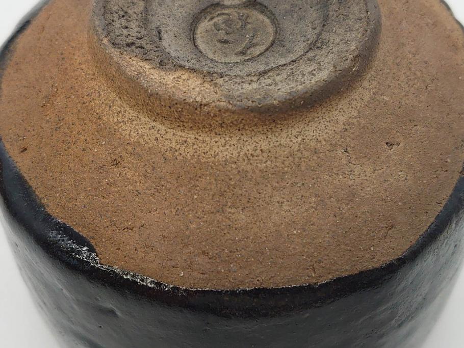 大樋焼　大樋平六(開発文七?)　3.7寸　上品な和の雰囲気を醸し出す茶碗(抹茶碗、茶道具、茶器、三寸七分、和食器、共箱付き)(R-083045)