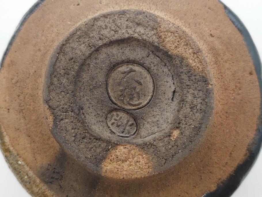 大樋焼　大樋平六(開発文七?)　3.7寸　上品な和の雰囲気を醸し出す茶碗(抹茶碗、茶道具、茶器、三寸七分、和食器、共箱付き)(R-083045)